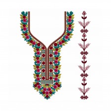 Floral Embroidery Design For Neck Floral Embroidery Design For Neck
