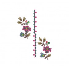 Floral Neck Embroidery Design