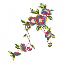 Floral Neck Embroidery Design In Baroque Style Floral Neck Embroidery Design In Baroque Style