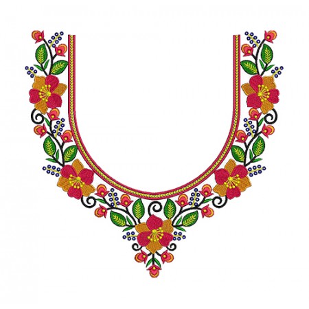 Machine Embroidery Neck Design For Blouse