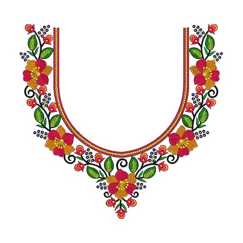 Machine Embroidery Neck Design For Blouse