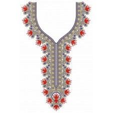 Flower Neck Embroidery Designs 25659