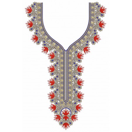 Flower Neck Embroidery Designs 25659