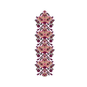 Grand Cross Stitch Pattern Embroidery Design (3 Colors, 47.2cm x 14.2cm)