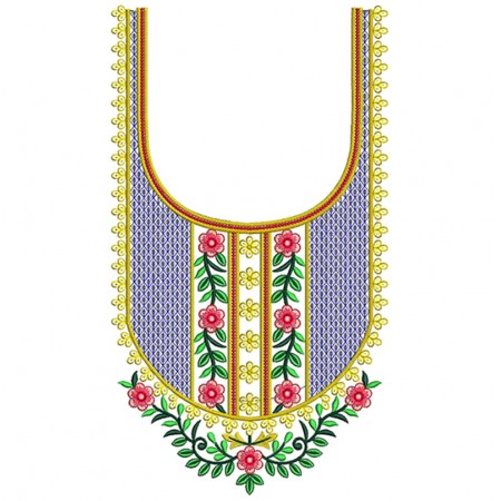 Embroidery Design For Suits Neck