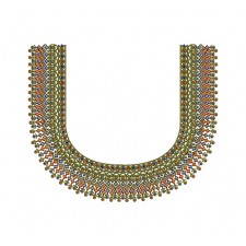 Round Neck Embroidery Design