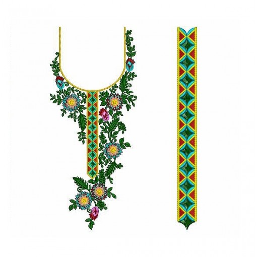 Simple Neck Embroidery Design