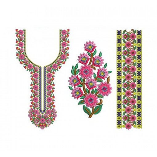 Indian Machine Embroidery Neck Indian Machine Embroidery Neck