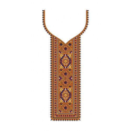 Inidan Traditional Embroidery Neck