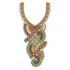 Islamic Abaya Embroidery Neck