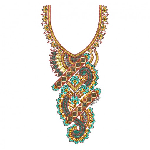 Islamic Abaya Embroidery Neck