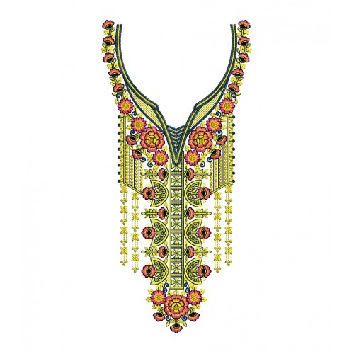 Islamic Arabic Neck Embroidery Design