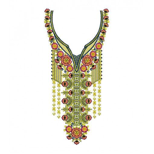 Islamic Arabic Neck Embroidery Design