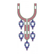 Jhumka Style Neck Embroidery