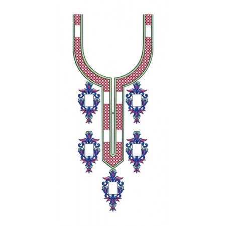 Jhumka Style Neck Embroidery