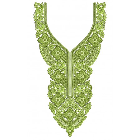 Kaftan Neck Embroidery Design 25414