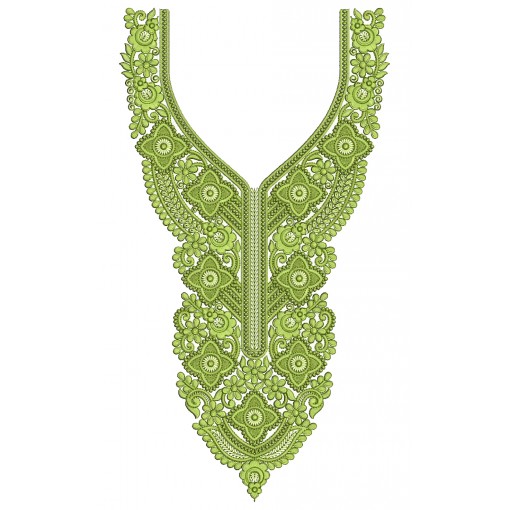 Kaftan Neck Embroidery Design 25414