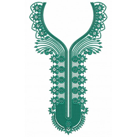 Kaftan Neck Embroidery Design 25684