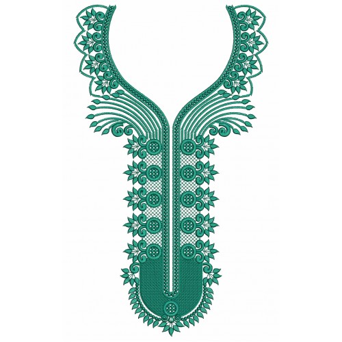 Kaftan Neck Embroidery Design 25684