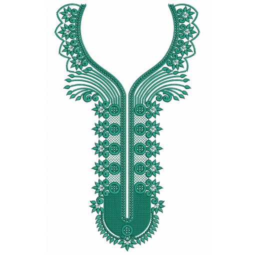 Kaftan Neck Embroidery Design 25684