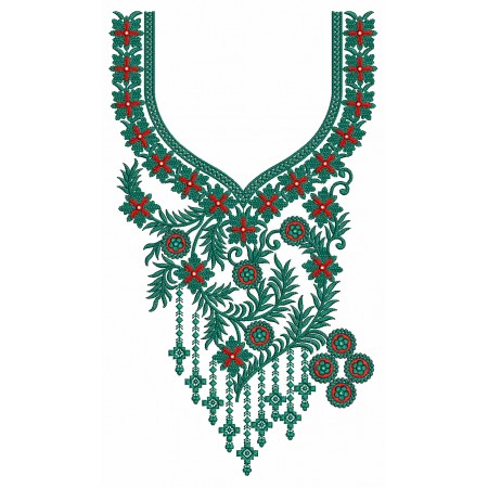 Kaftan Neck Embroidery Designs 25588