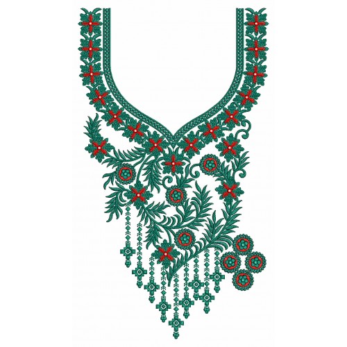 Kaftan Neck Embroidery Designs 25588