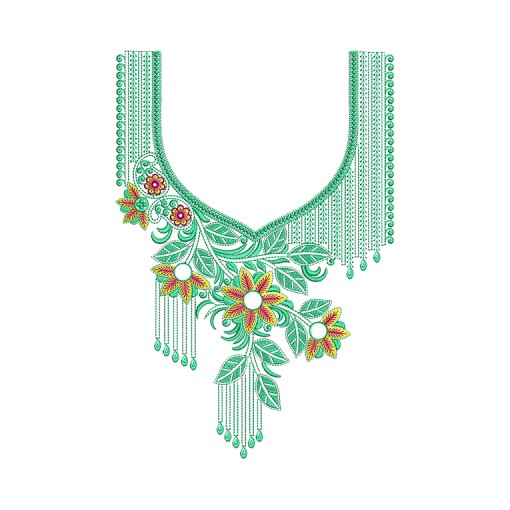 Kurti Embroidery Neck Pattern
