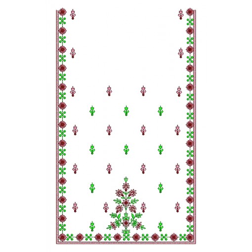 Kurti Square Neck Embroidery Design
