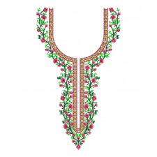Latest Pakistani Suit Neck Embroidery Design