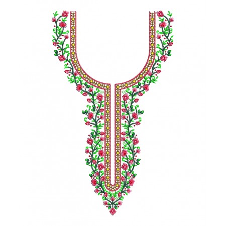 Latest Pakistani Suit Neck Embroidery Design
