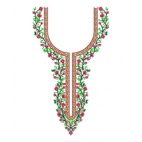 Latest Pakistani Suit Neck Embroidery Design