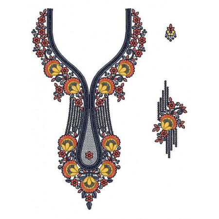 Long Abaya Caftan Embroidery Design 24912