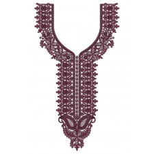 Long Dress Neck Embroidery Design 25418