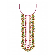 Long Suit Neck Embroidery Design