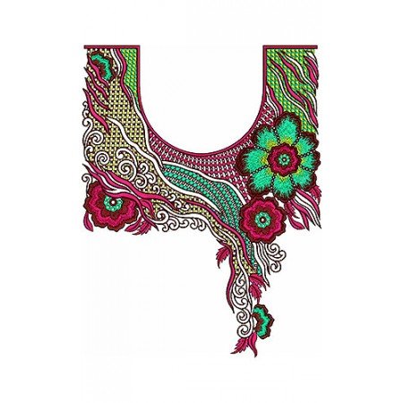 UAE Concept Neck & Sleeve Embroidery Pattern