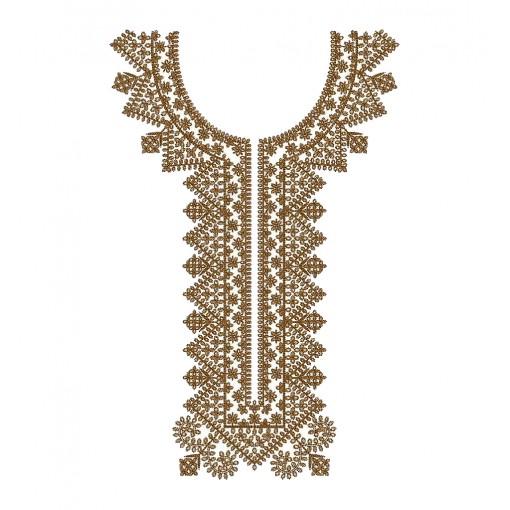 Machine Embroidery Neck Pattern