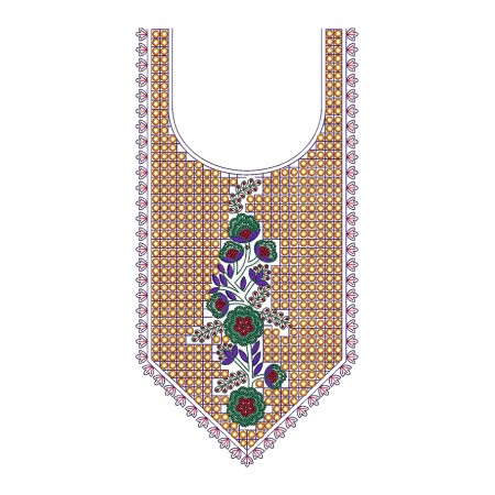 Mirror Work Embroidery Neck For Festive Dresses