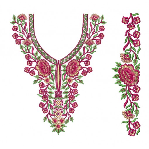 Modest Kurti Neck Embroidery Design Modest Kurti Neck Embroidery Design