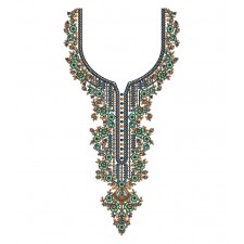 Muslim Kaftan Neck Embroidery