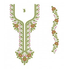 Neck Design For Machine Embroidery