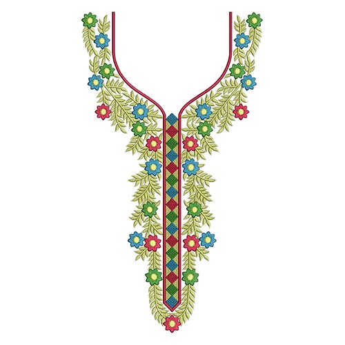 Neck Embroidery Design For Kurti And Tops