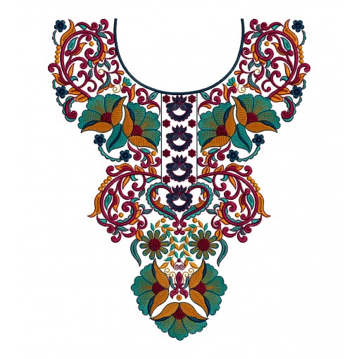 Neck Embroidery Design For Kameez