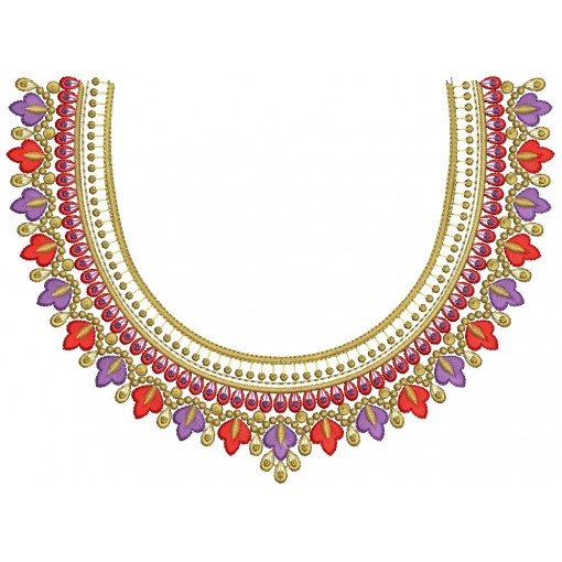 Neck Embroidery Design For Kurti 26253