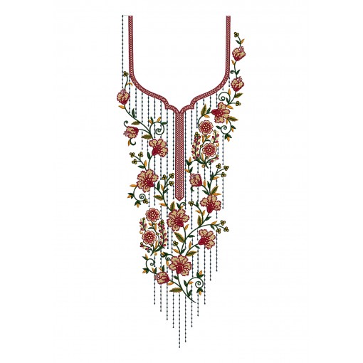 Neck Embroidery Design For Kurtis