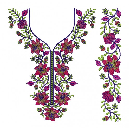 Neck Embroidery Design For Ladies