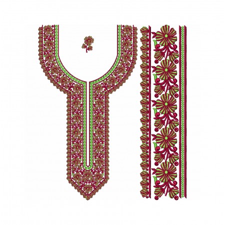 Neck Embroidery Design Pattern