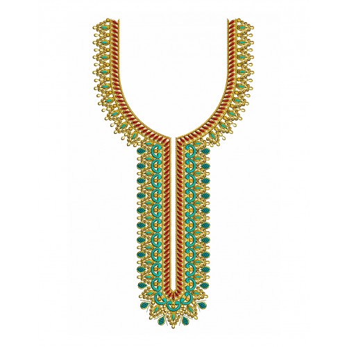 Neck Embroidery Pattern For Kurtis