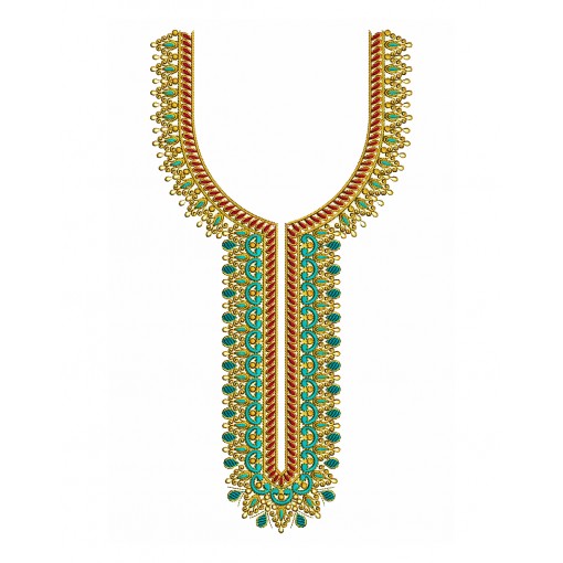 Neck Embroidery Pattern For Kurtis