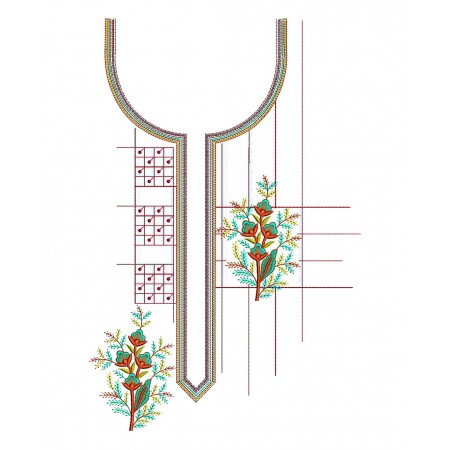 Neck Embroidery Pattern For Suits