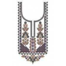 Neck Embroidery With Cording Thread